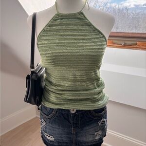 Y2K Jacob Green Knit Halter Top 💚